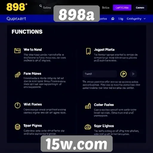 Análise das principais funcionalidades do site 898a